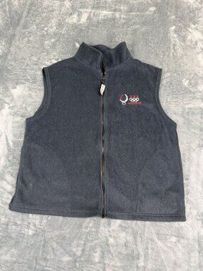 Team USA Beijing 2008 Olympic Navy Fleece Vest Zip-Up Sleeveless L